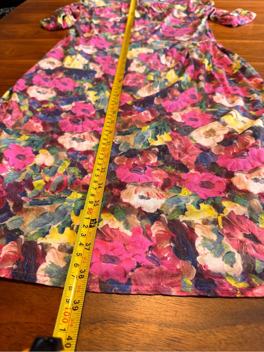 Boden Floral Bright Watercolor Jersey Dress with gathered waist detail Sz 10 US* - Picture 10 of 10